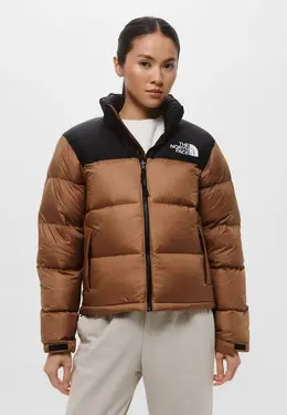 The North Face: Коричневый пуховик 