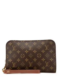 Louis Vuitton Pre-Owned: Коричневый клатч 