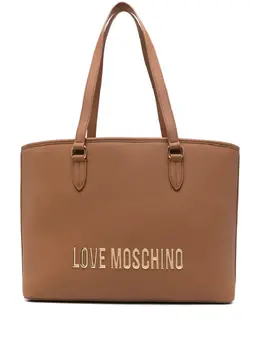 Love Moschino: Коричневая сумка-шоппер 
