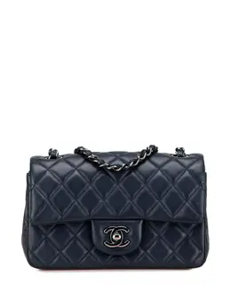 CHANEL Pre-Owned: Голубая сумка через плечо 