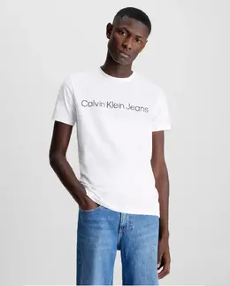 Calvin Klein Jeans: Белая футболка 