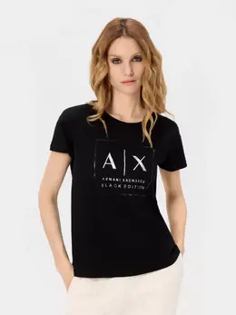 Armani Exchange: Чёрная футболка 