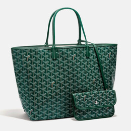 Goyard: Зелёная сумка-шоппер 