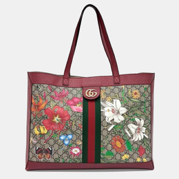 Gucci: Бежевая сумка-шоппер  Ophidia GG