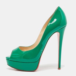 Christian Louboutin: Зелёные туфли 