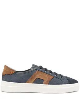 Santoni: Голубые кроссовки 
