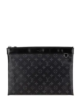 Louis Vuitton Pre-Owned: Чёрный клатч 