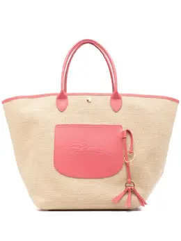 Longchamp: Бежевая сумка  Le Pliage