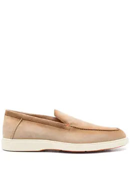 Santoni: Бежевые туфли 