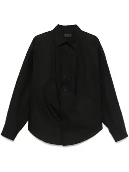 Balenciaga: Чёрная рубашка 