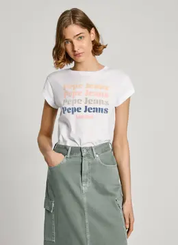 Pepe Jeans: Футболка с принтом 