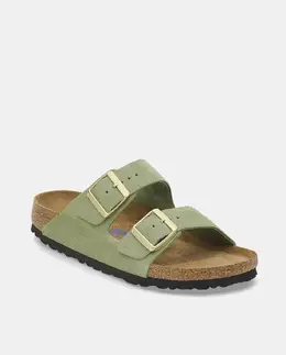 Birkenstock: Зелёные сандалии 