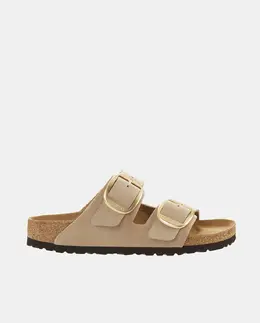 Birkenstock: Бежевые сандалии 