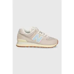 New Balance: Серые кроссовки  574