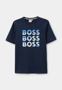 Boss: Синяя футболка 