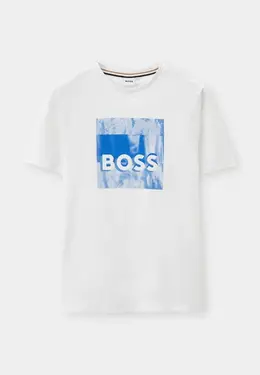 Boss: Белая футболка 