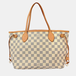 Louis Vuitton: Бежевая сумка-шоппер  Neverfull