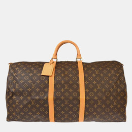 Louis Vuitton: Коричневая сумка  Keepall