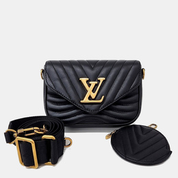 Louis Vuitton: Чёрная сумка  Pochette