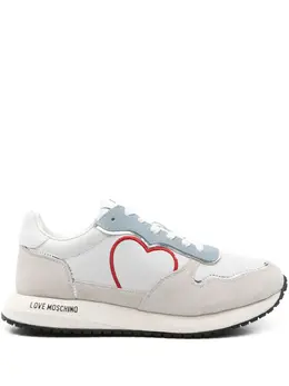 Love Moschino: Белые кроссовки 