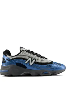 New Balance: Голубые кроссовки 