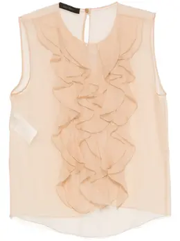 Alberta Ferretti: Бежевая блуза 