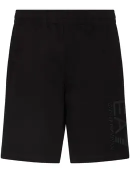 Ea7 Emporio Armani: Чёрные шорты 