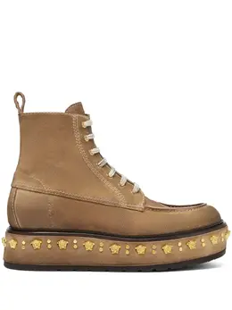 Versace: Светлые ботинки 