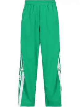 adidas: Зелёные брюки 