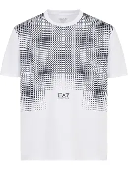 Ea7 Emporio Armani: Белая футболка 
