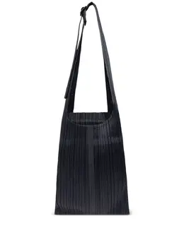 Pleats Please Issey Miyake: Чёрная сумка-шоппер 