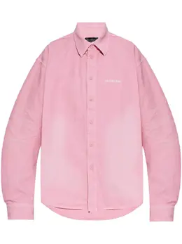 Balenciaga: Розовая рубашка 