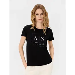 Armani Exchange: Чёрная футболка 