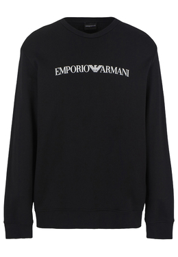 EMPORIO ARMANI: Чёрный свитшот 