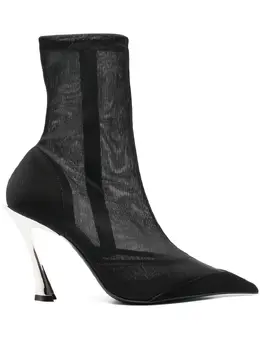 Mugler: Чёрные ботинки 