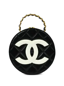 CHANEL Pre-Owned: Чёрная сумка-шоппер 