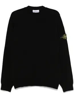 Stone Island: Чёрный свитер  Compass