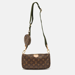 Louis Vuitton: Зелёная сумка  Pochette