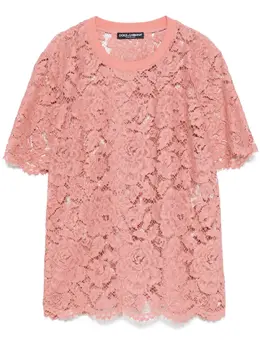 Dolce & Gabbana: Кружевная футболка  T