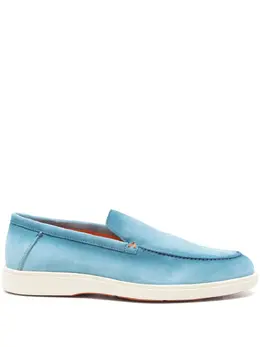 Santoni: Голубые туфли 