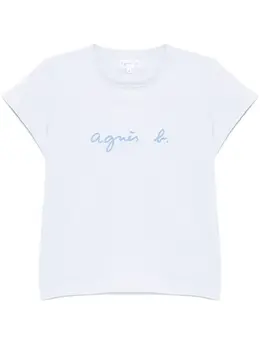 agnès b.: Голубая футболка 