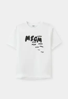 MSGM Kids: Белая футболка 