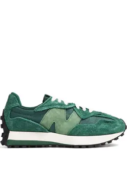 New Balance: Зелёные кроссовки  327