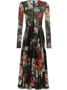 Dolce & Gabbana: Платье с растительным принтом 