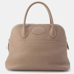 Hermes: Коричневая сумка-шоппер 