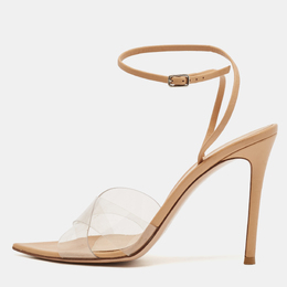 Gianvito Rossi: Бежевые сандалии  Plexi