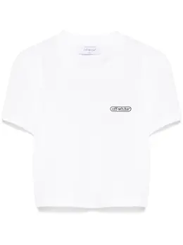 Off-White: Белая футболка 