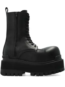 Balenciaga: Чёрные ботинки 