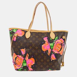 Louis Vuitton: Коричневая сумка-шоппер  Neverfull MM