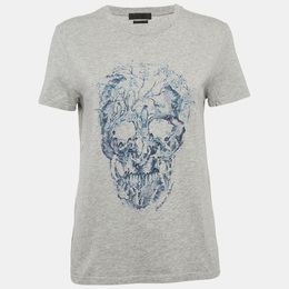 Alexander McQueen: Хлопковая футболка  Skull